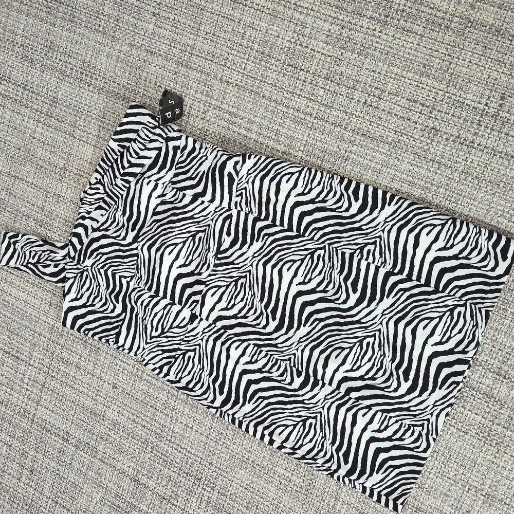 NWT Zebra Print One Shoulder Dress - Picture 17 of 17